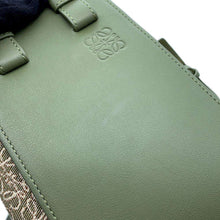 Load image into Gallery viewer, LOEWE hammock Beige/GreenA538S35X43 Canvas Leather Size Small
