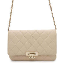 Load image into Gallery viewer, CHANEL Matelasse Cocorock Chain Wallet BeigeA80766 Caviar Leather
