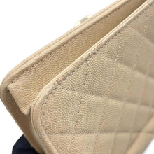 Load image into Gallery viewer, CHANEL Matelasse Cocorock Chain Wallet BeigeA80766 Caviar Leather
