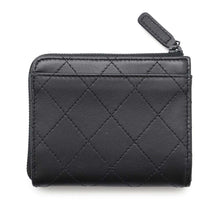 将图像加载到图库查看器中，CHANEL Matelasse L-shaped zipper compact wallet BlackAP3997 Calf Leather
