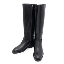 Load image into Gallery viewer, CHANEL chain long boots BlackG39171 Leather
