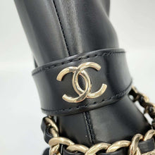 Load image into Gallery viewer, CHANEL chain long boots BlackG39171 Leather
