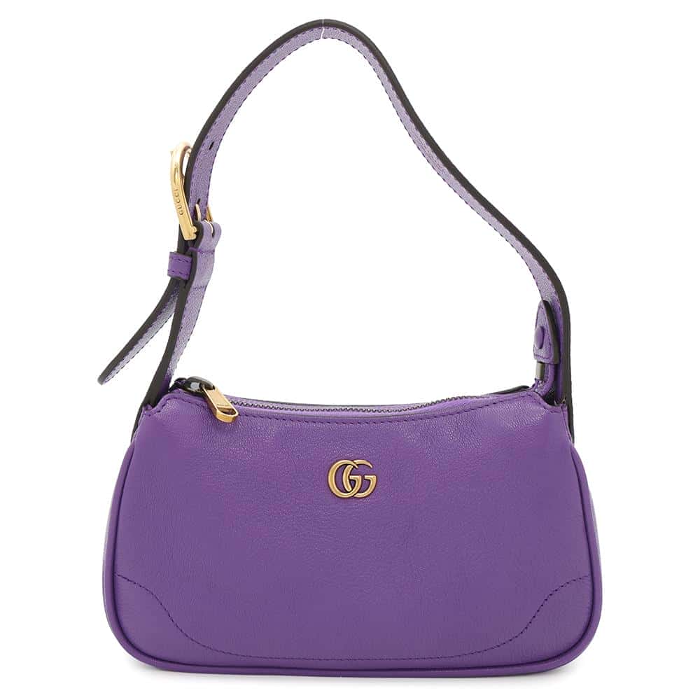 GUCCI GG Marmont Aphrodite Shoulder Purple739076 Leather