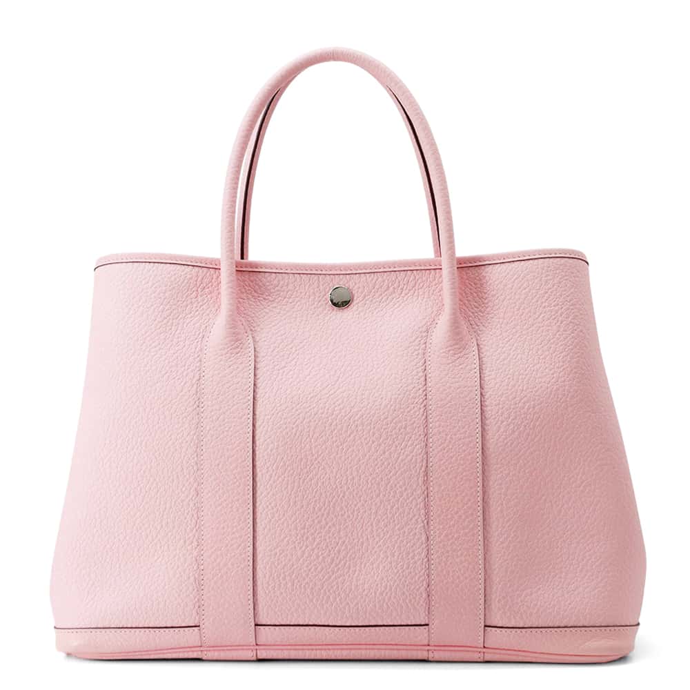 HERMES Garden Party Rose Sakura Country Leather Size PM