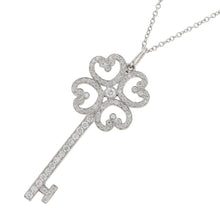Load image into Gallery viewer, TIFFANY&amp;Co. Quatra Heart Key Necklace Pt950

