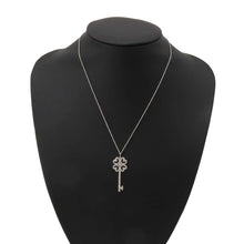 Load image into Gallery viewer, TIFFANY&amp;Co. Quatra Heart Key Necklace Pt950
