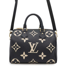 Load image into Gallery viewer, LOUIS VUITTON Speedy Bandouliere Noir/BeigeM58947 Bicolor Monogram Empreinte Leather Size 25
