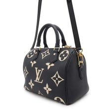 Load image into Gallery viewer, LOUIS VUITTON Speedy Bandouliere Noir/BeigeM58947 Bicolor Monogram Empreinte Leather Size 25
