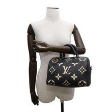 Load image into Gallery viewer, LOUIS VUITTON Speedy Bandouliere Noir/BeigeM58947 Bicolor Monogram Empreinte Leather Size 25

