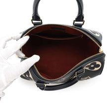 Load image into Gallery viewer, LOUIS VUITTON Speedy Bandouliere Noir/BeigeM58947 Bicolor Monogram Empreinte Leather Size 25
