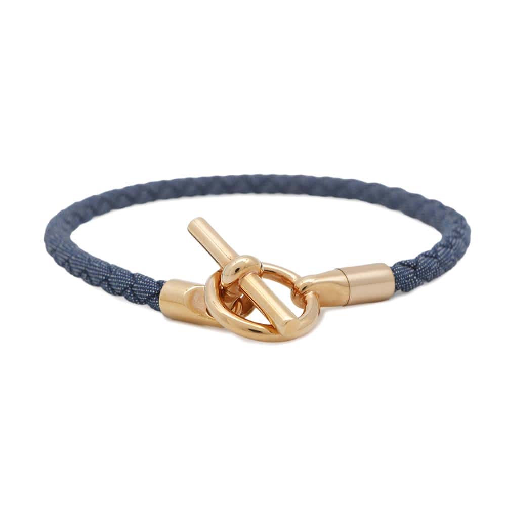 HERMES Bracelet Grenan Single Tour Jean Jean BrutH100018FOJBT2 Cotton Metal