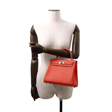 将图像加载到图库查看器中，HERMES Kelly Retourne Orange Field Swift Leather Size 25
