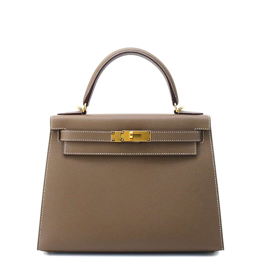 HERMES Kelly Sellier Etoupe Epsom Size 28