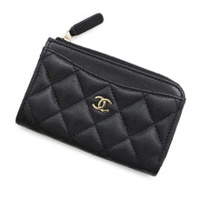 将图像加载到图库查看器中，CHANEL Matelasse Coin purse BlackAP3179 Caviar Leather
