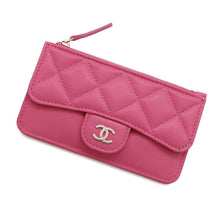 将图像加载到图库查看器中，CHANEL Timeless Classic Coin Card Case PinkAP0767 Caviar Leather
