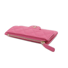将图像加载到图库查看器中，CHANEL Timeless Classic Coin Card Case PinkAP0767 Caviar Leather

