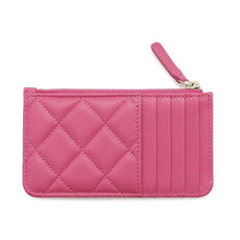 将图像加载到图库查看器中，CHANEL Timeless Classic Coin Card Case PinkAP0767 Caviar Leather

