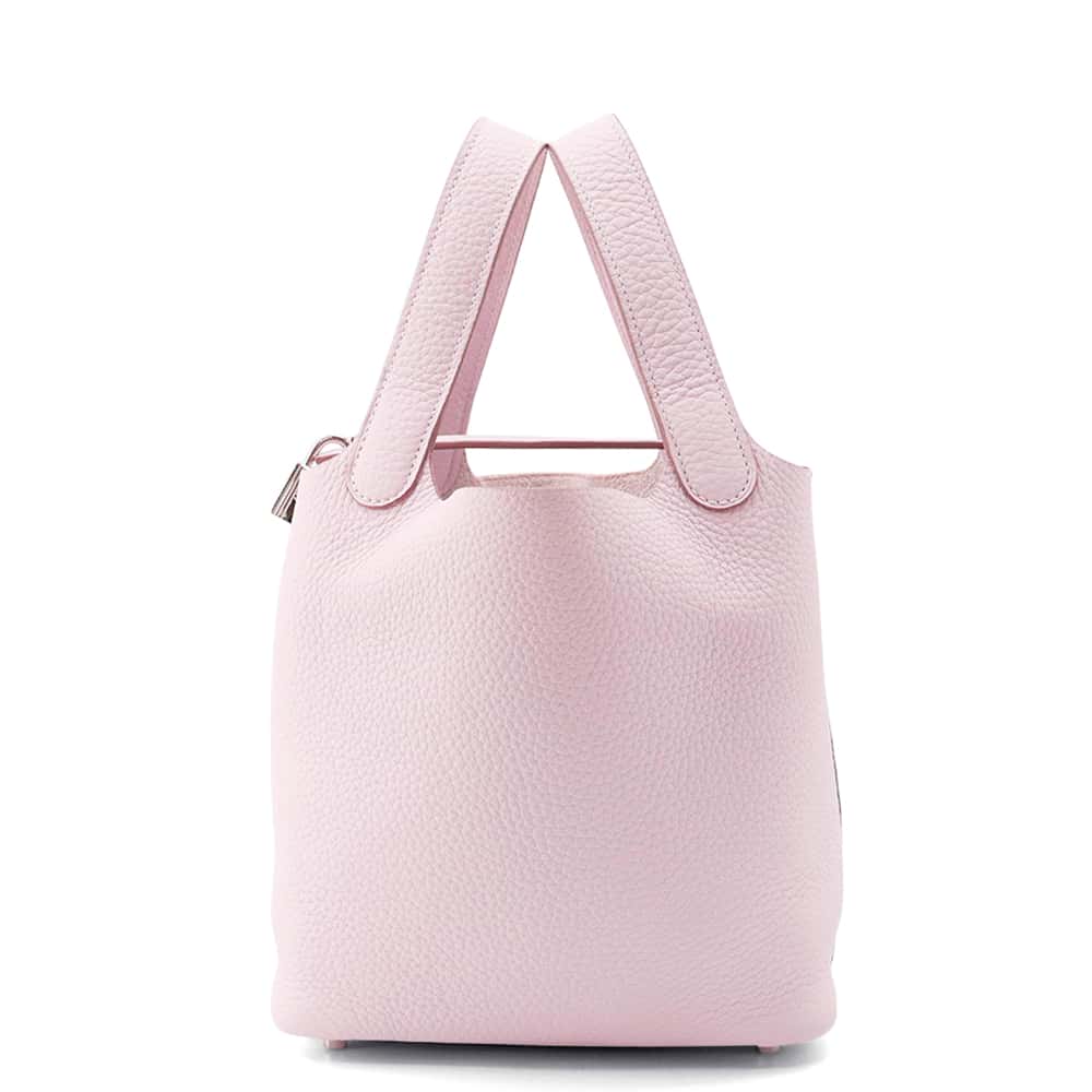 HERMES Picotin Lock mauve pail Taurillon Clemence Size PM