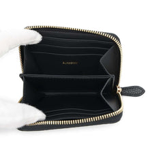 Load image into Gallery viewer, BURBERRY Zip Around Leather Wallet Black Leather
