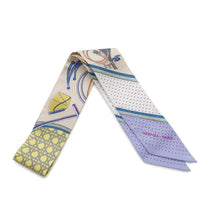 将图像加载到图库查看器中，HERMES Twilly Folding Carriage Jaune/Claim/Mauve Silk100%
