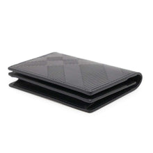 Load image into Gallery viewer, BURBERRY Embossed Check Bifold Card Case Black8103993 Leather
