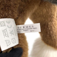 将图像加载到图库查看器中，HERMES Plush toy &quot;Elmy&quot; Brown/Black/Orange Polyester100% Size PM
