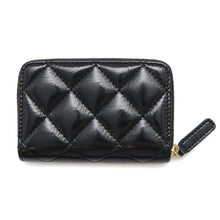 Load image into Gallery viewer, CHANEL Matelasse zip coin purse BlackAP4262 Patent Calf Leather
