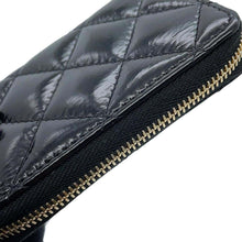 Load image into Gallery viewer, CHANEL Matelasse zip coin purse BlackAP4262 Patent Calf Leather

