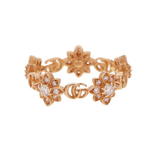 将图像加载到图库查看器中，GUCCI ★Flora Ring Size #11 18K Yellow Gold
