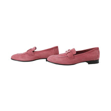 Load image into Gallery viewer, HERMES Mocassins Paris Suede Rose Aphrodite Chevre Leather Velour (Suede) Size 38
