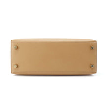 将图像加载到图库查看器中，HERMES Kelly Sellier Verso Biscuit/New White Veau Madame Size 25
