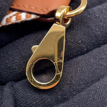 Load image into Gallery viewer, HERMES Bandouliere Sangle Caval Ecru/Beige/Gold Toile Swift Leather Size 2&quot;/41.3&quot;
