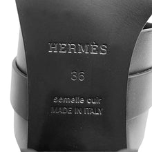 Load image into Gallery viewer, HERMES Sandals 《Cute》 60 Black Calf Leather Size 36
