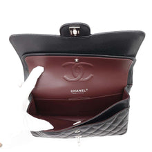 将图像加载到图库查看器中，CHANEL Matelasse W flap WChainShoulder Bag BlackA01112 Caviar Leather Size 25

