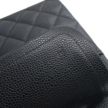 将图像加载到图库查看器中，CHANEL Matelasse W flap WChainShoulder Bag BlackA01112 Caviar Leather Size 25
