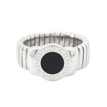Load image into Gallery viewer, BVLGARI Tubogas Ring Size Approximately22 18K White Gold
