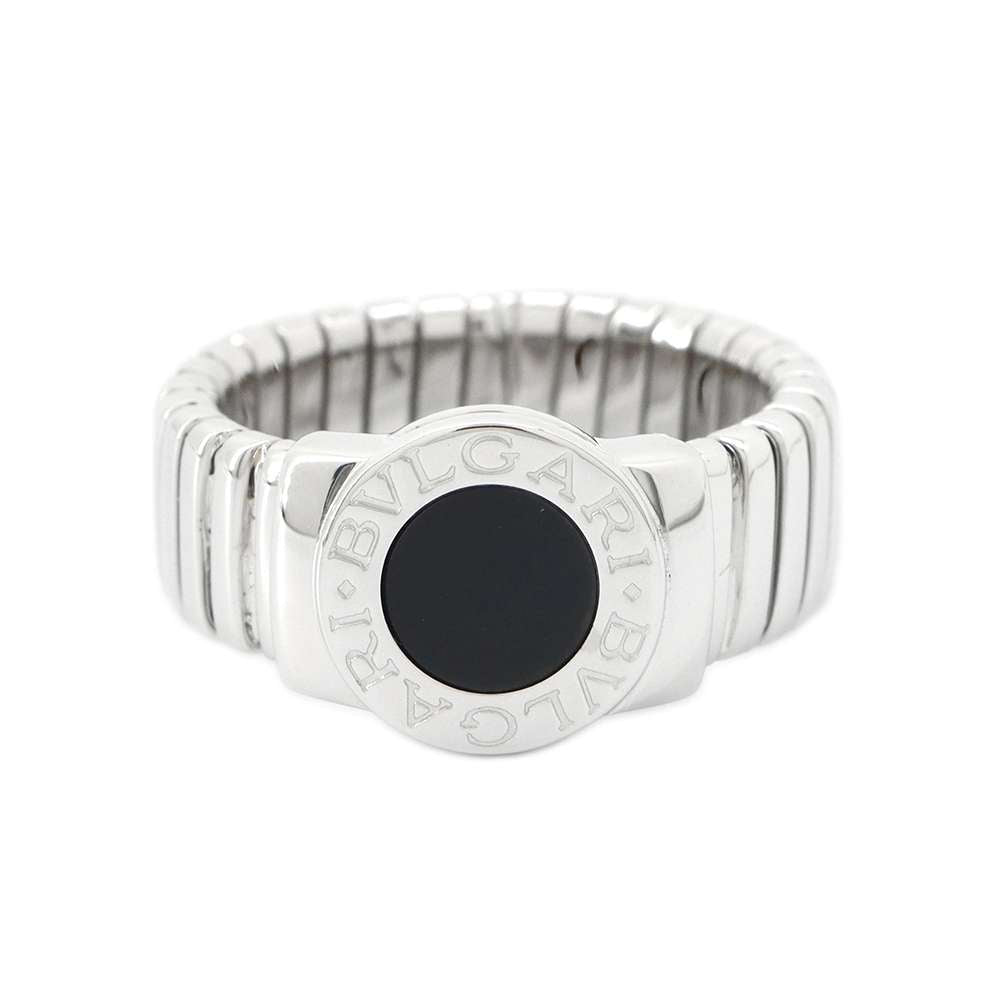 BVLGARI Tubogas Ring Size Approximately22 18K White Gold