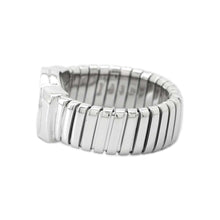 Load image into Gallery viewer, BVLGARI Tubogas Ring Size Approximately22 18K White Gold
