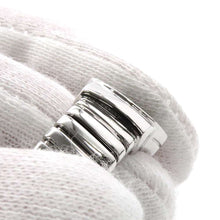 Load image into Gallery viewer, BVLGARI Tubogas Ring Size Approximately22 18K White Gold
