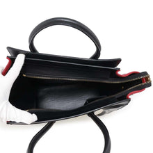 Load image into Gallery viewer, CELINE Luggage shopper Natural/Black/Red167792 Canvas Leather Size micro
