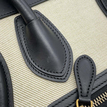 Load image into Gallery viewer, CELINE Luggage shopper Natural/Black/Red167792 Canvas Leather Size micro
