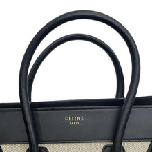 Load image into Gallery viewer, CELINE Luggage shopper Natural/Black/Red167792 Canvas Leather Size micro
