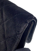 Load image into Gallery viewer, CHANEL Matelasse Coin purse Black Velour/Rhinestone
