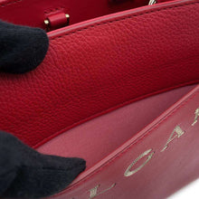 Load image into Gallery viewer, BVLGARI Logo Tote Bag Red291656 Leather Size Small
