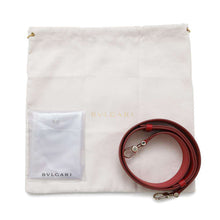 Load image into Gallery viewer, BVLGARI Logo Tote Bag Red291656 Leather Size Small
