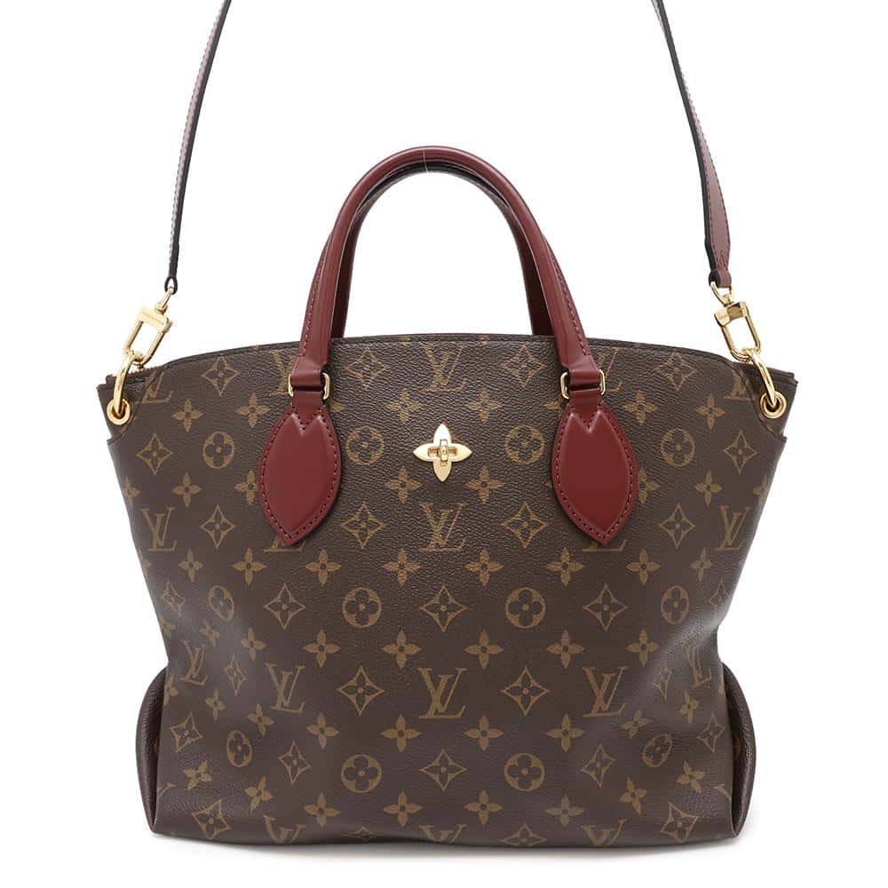 LOUIS VUITTON Flower Zipped Tote BordeauxM44348 Monogram