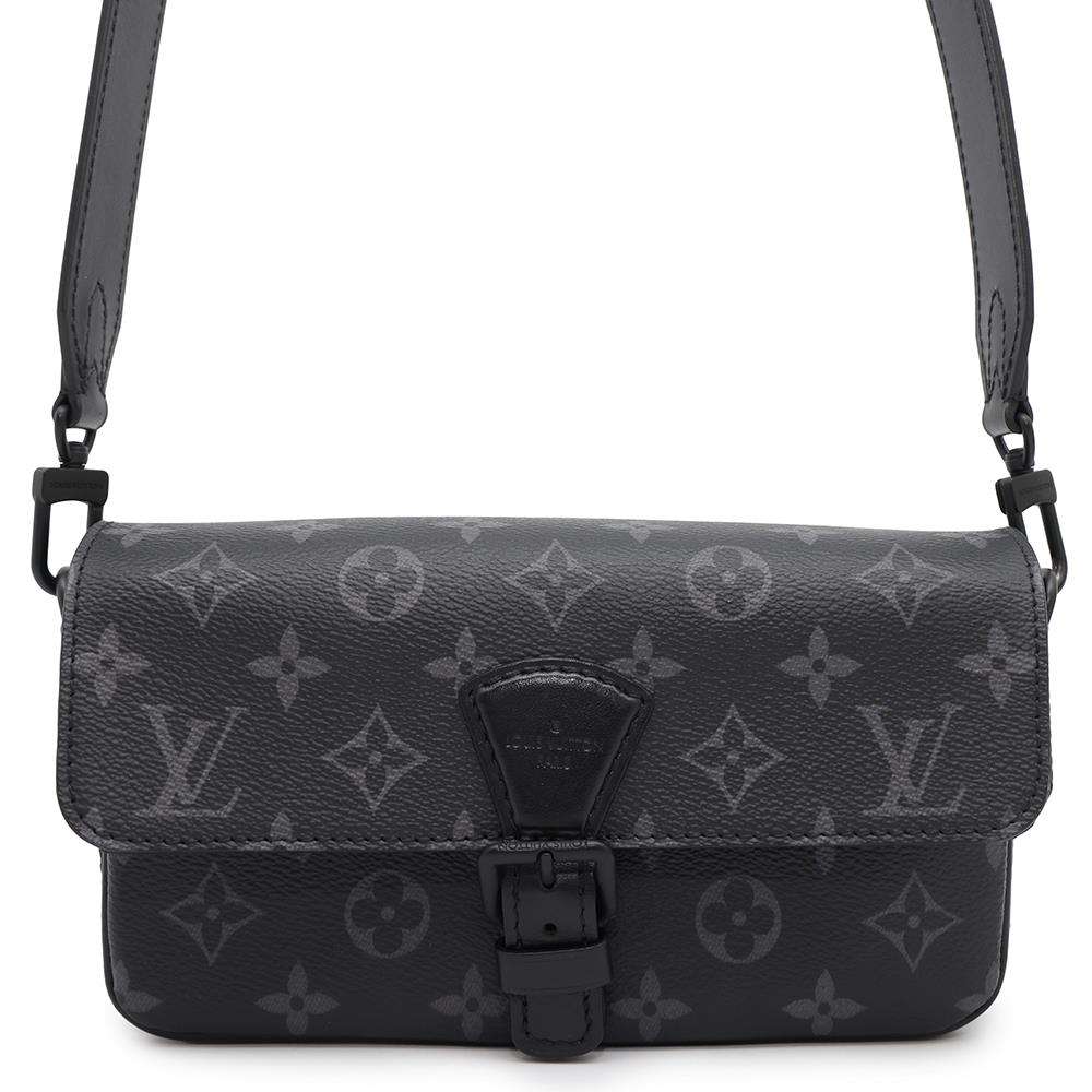 LOUIS VUITTON Montsouris Wearable Wallet BlackM83567 Monogram Eclipse