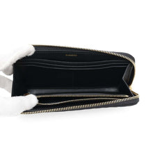 将图像加载到图库查看器中，BURBERRY TB logo Zip Around Long Cloth Black8011601 Leather
