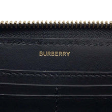 将图像加载到图库查看器中，BURBERRY TB logo Zip Around Long Cloth Black8011601 Leather
