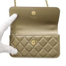 Load image into Gallery viewer, CHANEL CHANEL Chain Phone Case GoldAP3106 Lambskin
